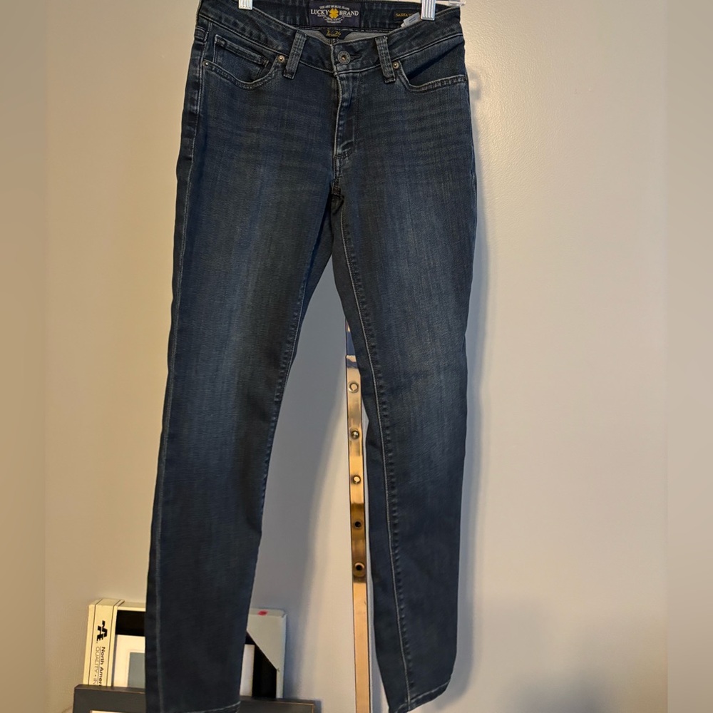 Lucky Brand 2/26 Sasha Super Skinny 29" Inseam Women's Blue Denim Jeans Sz 26X29